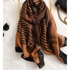Luxury Geometric Stripe Scarf